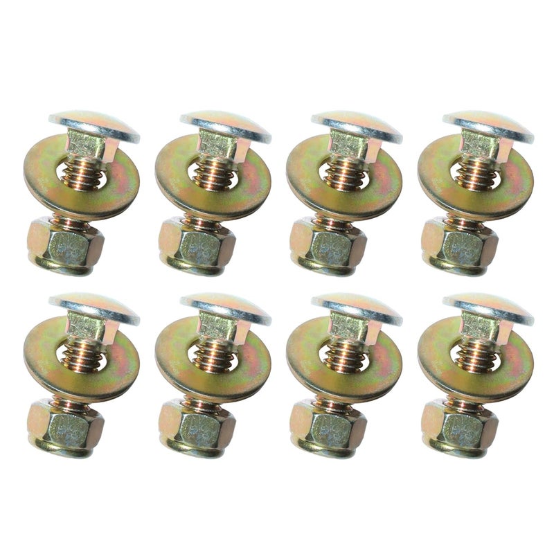 Metalsuberg 5/16" x 1/2" Carriage Bolt by Color Galvanization of Square Neck with Nylon Lock nut and Large Size Washer Assortment Kit,Carbon Steel,Grade 2.(8pcs Pack) - Image 1